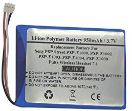 3,7 V 950 mAh Ersatz Akku für Sony Playstation Portable PSP Street PSP-E1000, PSP-E1002, PSP-E1003, PSP-E1004, PSP-E1008, drahtloses Impuls-Headset 7.1,ersetzt Sony SP70C, 4-285-985-01