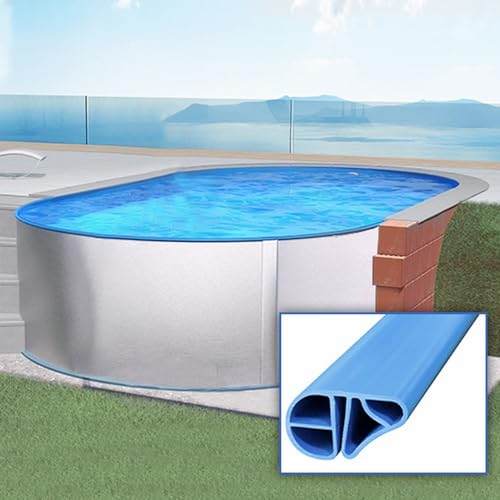 Oval Pool 800 x 400 x 120 cm | Grund Set | Innenhülle 0.8 mm, Basic Handlauf