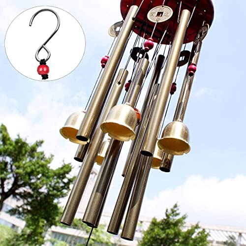 YeBon Chinese Traditional Amazing 10 Tubes 5 Bells Bronze Yard Garden Outdoor Living Wind Chimes 85cm