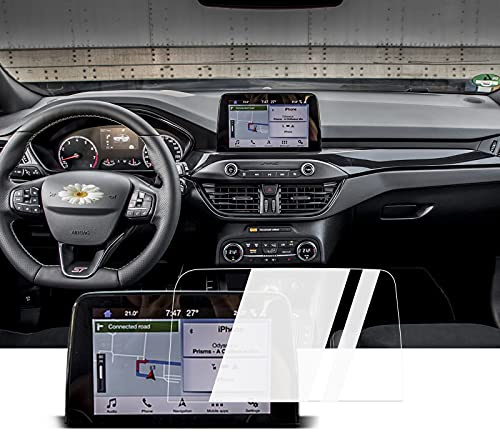 BIXUAN 8 Zoll kompatibel mit Ford Puma MK2 Kuga 2020 2021+ Navigation Displayschutzfolie Transparent 9H Gehärtetes Glas Schutz Anti Fingerabdruck Schutzfolie GPS Navi Folie