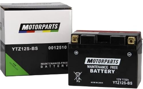 Batterie Motorparts Minarelli YTZ12S-BS 12 V 11 Ah compatible avec Yamaha XP560D T-Max Tech Max 560 4T 20 > 20 sans entretien complet spécifique moto scooter