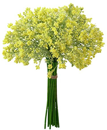 GNGR Artificial Flower Simulation Rose Wedding Bouquets Fake Flower Rose Flowers Silk Flowers Handtied Bouquet Pink Pot Hanging Plant (Yellow, One Size)