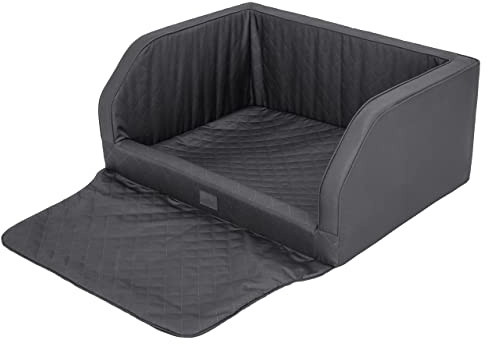 Hundeautositz, Hundebox, Hundebett, Transportboxen, Rückbank, Hundedecke, Kofferraum, für große und mittelgroße Hunde, Schwarz, (92x70x39 cm)
