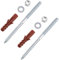 AERZETIX - C65170 - Kit di fissaggio a parete vite M8x125mm - prigionieri filettati - tassello Ø10x50mm - montaggio lavabo sospeso mini scaldabagno sanitario lavello fissaggio impianti idraulici