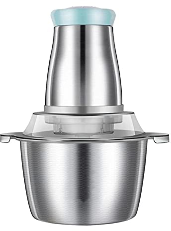 250W 2L/3L Licuadora eléctrica para Picar Carne 2 Velocidades de Engranaje Máquina procesadora de Alimentos para Frutas Verduras (Color : Silver Size : 3L) (Color : Silver, Size : 2L) (Silver 3L