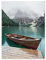 Poster Boot See Landschaft Berge 70x100 cm Hochformat - OHNE RAHMEN XXL Wandposter Kunstdruck Fotoposter Wandbild Wandbilder Wand Bild auf Poster Wohnzimmer Schlafzimmer Küche