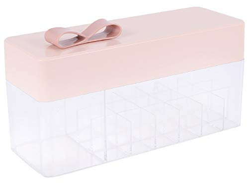 Beifenl Makeup Storage Box Storage Box Lipstick Holder Dustproof with Lid Desktop Storage Box Ladies Gift Box Pink