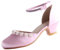 EIGHT KM Scarpe Mary Jane con Tacco Alto da Ragazza Principessa per Matrimonio e Festa EKM7033 Seta Liscia Lucida perlacea Rosa Taglia EU 34