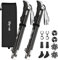 Glymnis Wanderstöcke Trekkingstöcke Walking Stöcke 7075 Aluminium Wanderstock verstellbar 110-130cm und Klemmverschluss mit 4 Paar Gummipuffers für Trekking Wandern (Milchiges Weiß)