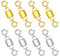 8 Stück Doppelte Magnetische Halskettenverschlüsse und Verschlüsse, Magnetverschluss Konverter für die Herstellung von Halsketten Schmuckverschlüssen Armbändern und Fußkettchen (Gold, Silber)