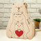 Drawelry Personalisierte Holz Tierpuzzle mit 2-8 Familie Namen Tierskulptur Dekoration Bär Schwan Elefant Tier Statue Ornament für Home Desktop Deko, Geburtstag Weihnachten Neujahr Geschenk (Bäre_B)