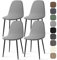 BalladHome Stuhlhussen 4 Stück Universal Stretch Stuhlbezug Jacquard Hussen für Stühle Abnehmbare Waschbar Esszimmerstühle Bezug Hussen für Küchenstühle Hotel Bankett (Hellgrau, 4 Stück)-KL