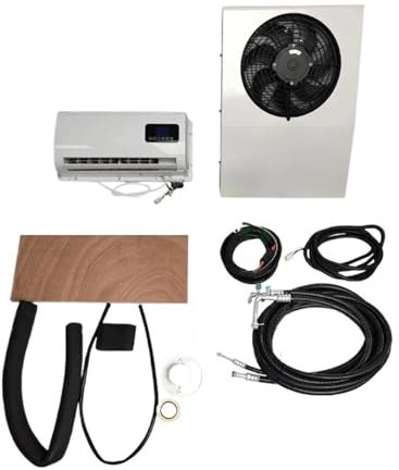 12V/24V Truck Split Air Conditioner Electric Parking Cooler AC Unit For Tractor Cab Truck Camper Van Caravan Motor Home(12V)