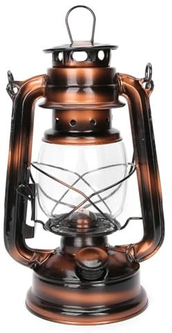 Emoshayoga Petroleumlampe Öllampe Scheunenlaterne Retro Bronze Ornament für Pub Inn Außenleuchte Heimdekoration 27cm (Farbe Bronze)