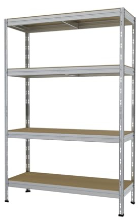 Schwerlastregal 180 x 120 x 45 cm 4 Holzböden 1200 kg Regalsysteme