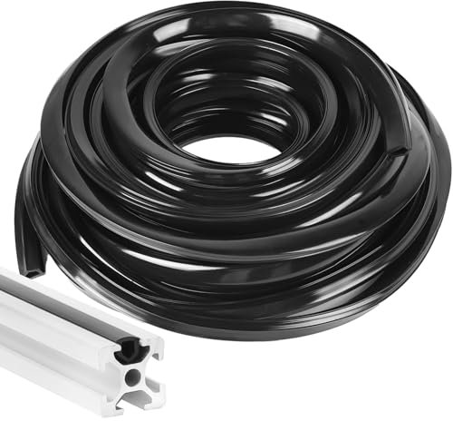 DBREAKS 10mm*10m Profilo in Alluminio Strisce di Tenuta, Morbida Striscia di Guarnizione in PVC, Strisce di Tenuta Antipolvere per Slot in Alluminio