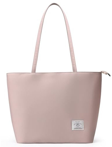 KALIDI Wasserdichte Tote Bag mit Reißverschluss – Leichte Shopper Schulter Tasche für Arbeit Uni,Grau1