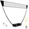 LIFEZEAL Tragbares Badminton Set, Badminton Netzständer mit freistehender Basis, Badminton-Übungsgerät mit Schlägern, Federbällen, Netz & Aufbewahrungsbox, für Badminton Tennis Volleyball (Schwarz)