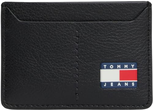 TOMMY JEANS Herren Kartenetui Heritage Holder Klein, Schwarz (Black), Einheitsgröße