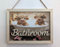 Highland Cow Badezimmer Wandschild Türschild Deko Holzschild Rahmen 16cm x 12cm