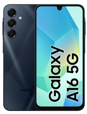 Samsung Galaxy A16 5G Serie A Telefono Cellulare, Ampio Display AMOLED, Design Durevole, Ricarica Super Veloce, 128 GB, Blu Nero [Versione AU]