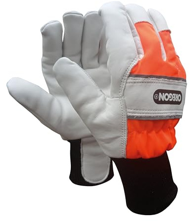 Oregon Kälteschutzhandschuhe aus Leder, isoliert, Größe M | Für Forst, Garten und Outdoorarbeiten, Knöchelschutz, verstärkte Pulszone, reflektierend