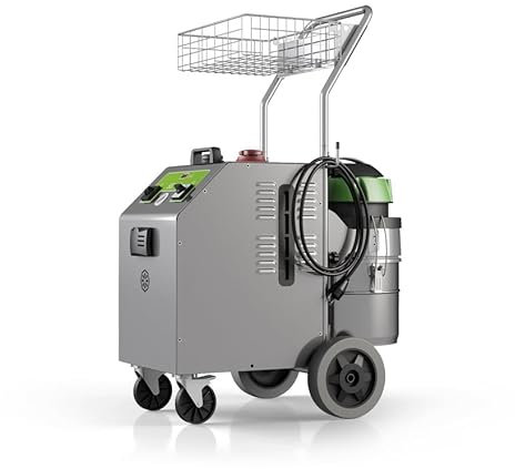 SG48 Professional Steam Cleaner, 8 Bar Pressure, 180°C Max Temperature, 1200W Vacuum, 5L Tank, Digital Controls, Silver