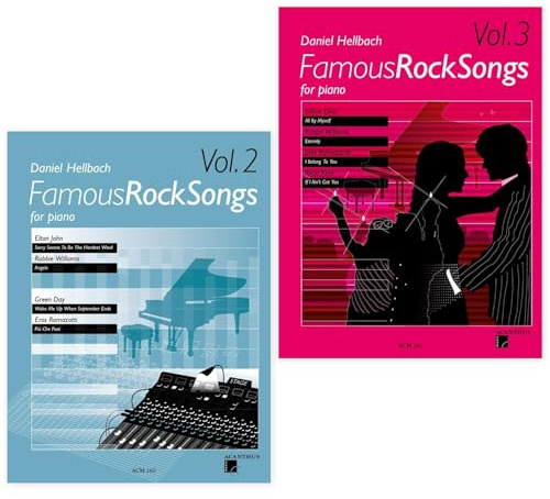 Famous Rock Songs: Band 2 und Band 3 (ACM 260, ACM 261) + Soundman-Notenheft + 2 Pianobleistifte (Starterset)