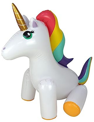 GALPADA Inflatable Unicorn Sprinkler Toy for Outdoor Lawn Summer Funny Boys and Girls Water Toy for Backyard Pool Parties