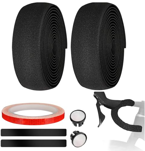 KEGECOL Fahrrad Lenkerbänder 2 Rollen Bequem Lenkerband für Citybike Road Bike Lenker Band Fahrrad Lenkerband Mit Radkörper Aufkleber reflektierender Aufkleber und Abschlussstreifen