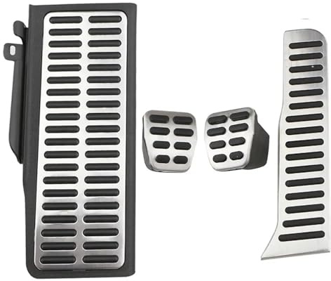 Auto Pedale Für VW CC Für Passat B6 B7 R36 Für R-linie Für Skoda Für Superb Edelstahl LHD Auto Pedale gas Brems Fuß Rest Pedal Abdeckung Auto Pedal Abdeckung(MT with rest)