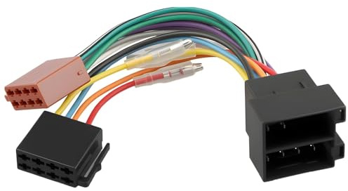 16 Pin ISO Radio Adapter Kabelbaum Universal für Autoradio Android Kompatibel für VW Opel Mercedes Renault Klemme 15 + 30 steckbar Verlängerung