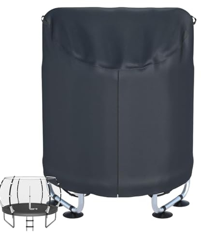 Abdeckplane Trampolin – Winterfest | Trampolinschutz – Heavy-Duty Trampoline Winter Cover – Für 366cm 427cm Rund Regenschutz Sonnenschutz Schnee Schutzfolie Blau Wetterfest PE-Gewebe Langlebig