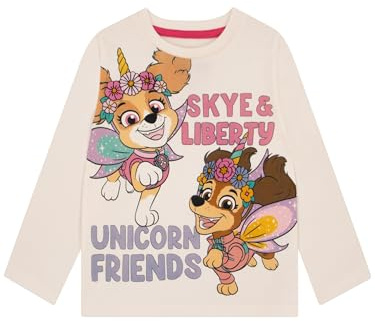 PAW PATROL T Shirt Mädchen, T Shirt Kinder Mit Skye Und Liberty, Langarmshirts Für Mädchen Baumwolle