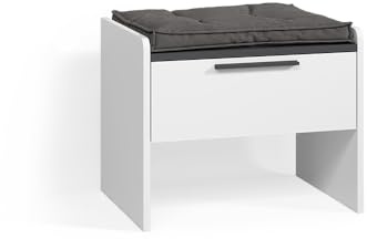 Livinity Esszimmerbank Tiberio, Weiß, 53.5 x 41.1 cm mit 1 Schublade
