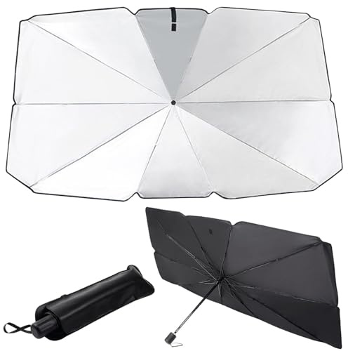 ONEMAJI Sombrilla Parabrisas Coche para Kia EV9, Parasol Coche Delantero Plegable Sombrilla Coche Interior Protector Rayos UV