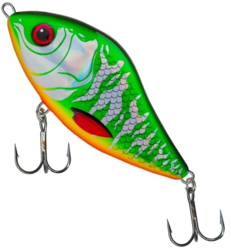 Salmo Slider Jerkbait Wobbler, Salmo Farben:Holo Tiger, Länge/Gewicht/Laufverhalten/Tauchtiefe:10cm / 36g / schwimmend / 1.0-1.0m