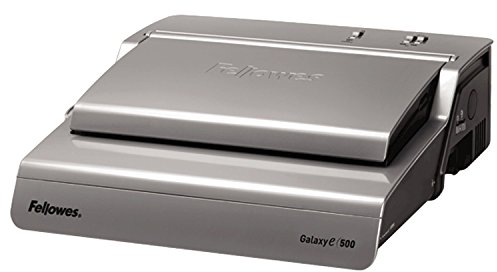 Fellowes 5622101 Rilegatrice a Dorsi Plastici Galaxy-E, Elettrica, Capacità di Rilegatura 500 Fogli, Nero/Argento