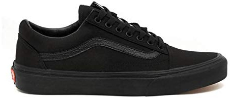 Vans Unisex Old Skool Unisex Sneakers, Black/Black, 9.5 US Women/8 US Men