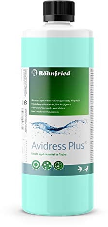 Röhnfried Avidress Plus 1000 ml | Senkt das Infektionsrisiko im Trinkwasser für Tauben & Kaninchen | Enthält Mineralien, Oregano & Zimt