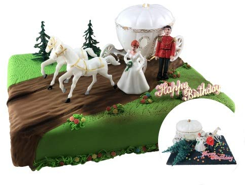 COXIMUS backen und mehr Tortendekoration Aschenputtel | Tortendeko Kindergeburtstag und Geburtstag | Motivtorte Aschenputtel Cinderella
