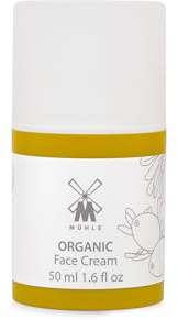 MÜHLE Organic Gesichtscreme 50 ml, vegane Naturkosmetik, unisex | Gesichtscreme für trockene Haut, mit Bio-Sojaöl und Sheabutter, glättend, zieht schnell ein, für Damen und Herren