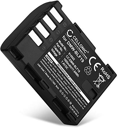 CELLONIC, Batterie pour Caméra, Compatible avec Panasonic DMW-BLF19, Lumix DMC-GH3, DMC-GH4A (7.4V, 1600mAh)