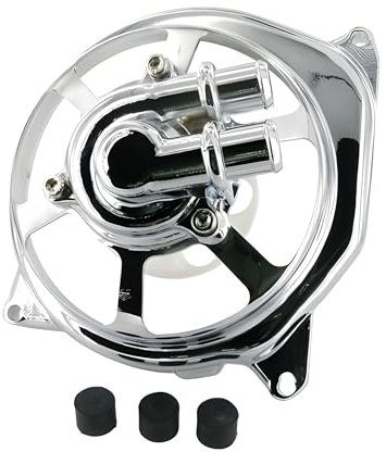 Coperchio pompa acqua STR8 Extreme Cut, Minarelli LC, con cuscinetti per pompe Rad, cromato