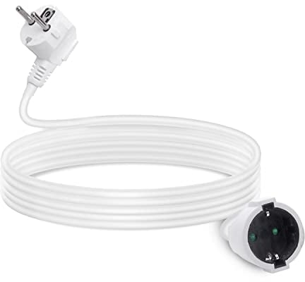 Aigostar Cavo di prolunga 5 m, con contatto di protezione, spina Schuko 16 A/250 V, bianco