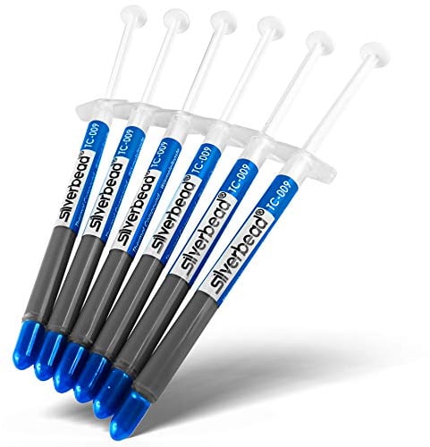 Silverbead Wärmeleitpaste [5 Stück] Hochleistungs Thermische Thermal Paste Grease Compound TC-009 | für alle CPU Kühler PC GPU LED SMD IC Heatsink Kühlkörper Wasserkühlung Notebook & Laptop PS4