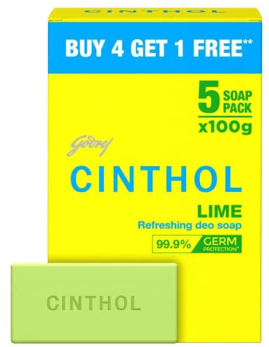 cinthol Lime Seife, 100 g (4 Stück) mit 100 g gratis