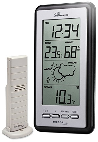 Technoline Stazione Meteo Smart Home, Mobile Alerts, Argento/Grigio, 8,2x2,3x15 cm, MA10430