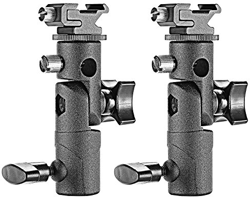 Neewer Professioneller universeller Blitzlichtständer für Blitzgeräte von Canon, Nikon, Pentax, Olympus und andere Blitzgeräte, E-Typ, Studio-Licht, LED-Licht, 2 Stück