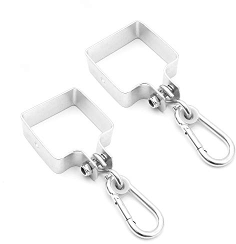 Tool Jungle Lot de 2 crochets de balançoire carrés 9 x 9 cm – Crochet lourd et fixation à poutre – Pour la stabilité des balançoires, équipements d'entraînement, hamacs